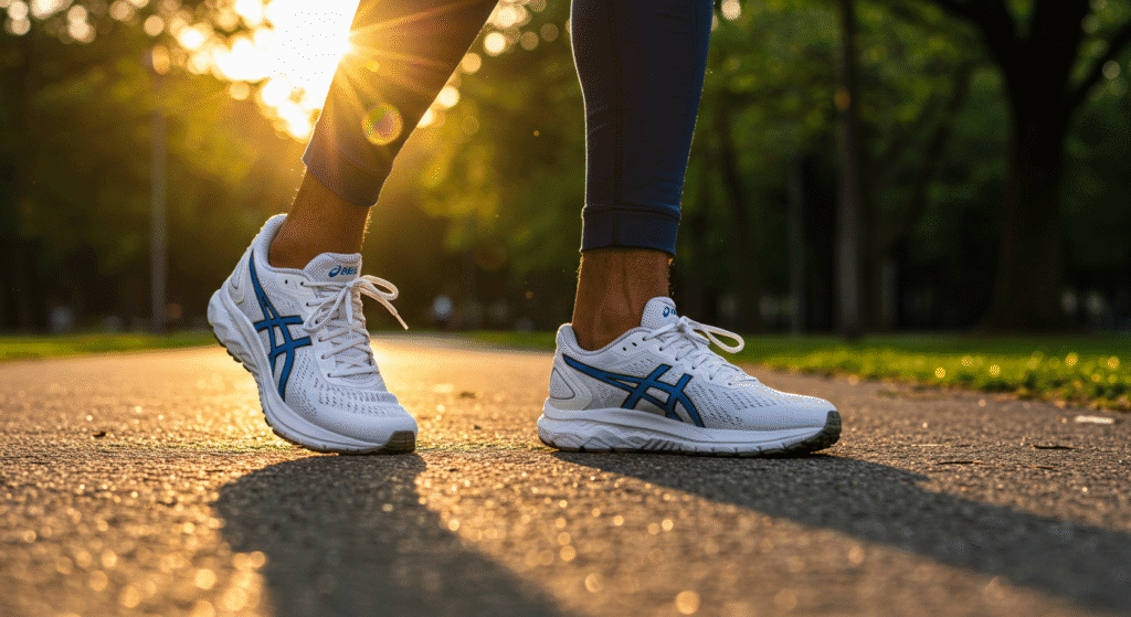 Man Wearing Perfect Pair of Jogging Shoes
