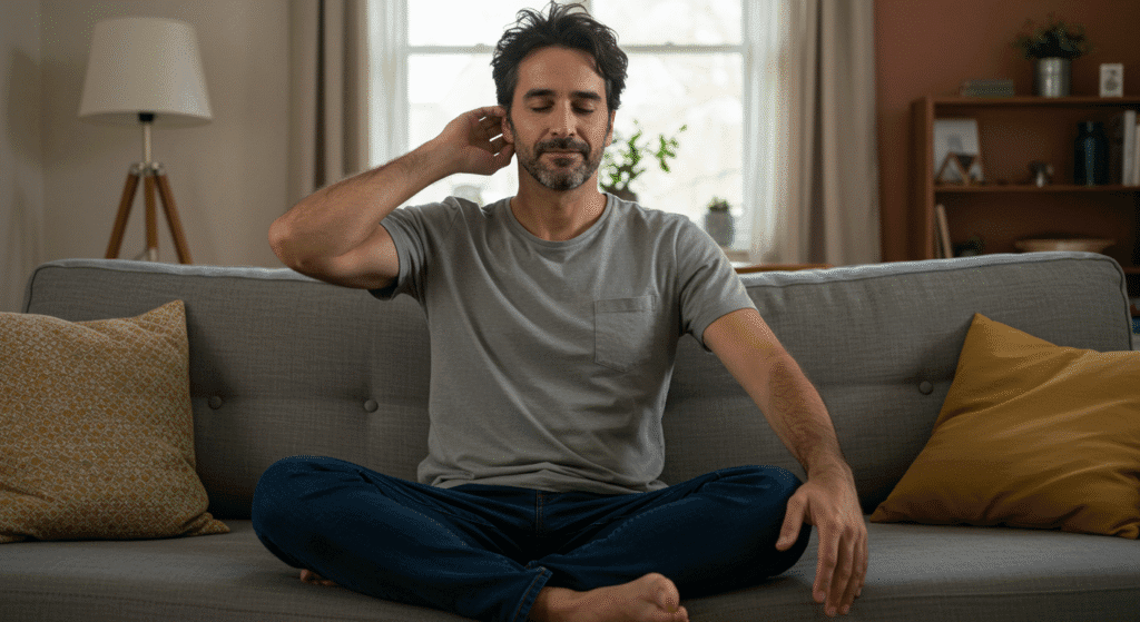 Man Listening to His Body