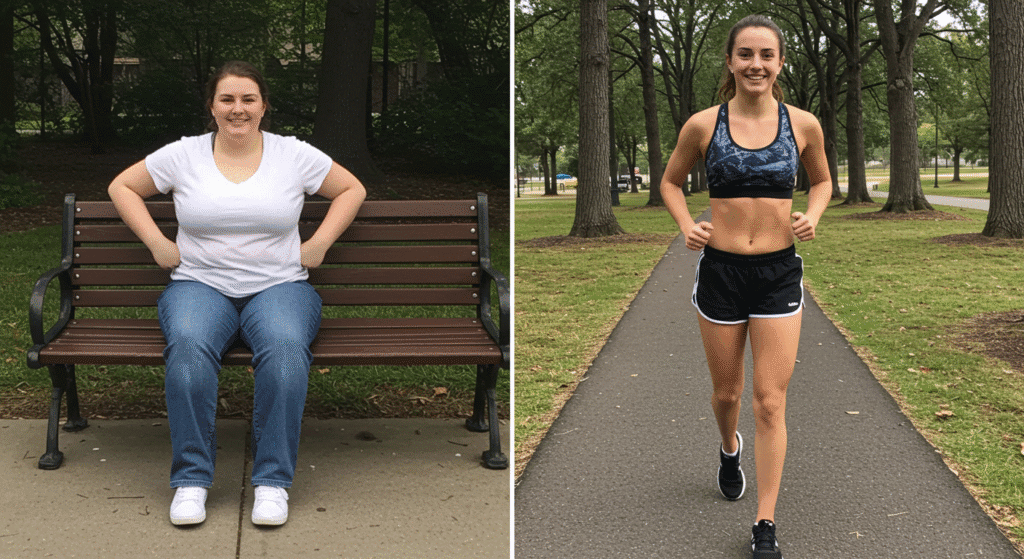 Woman Losing Weight from Jogging Before and After Pics of Losing Weight