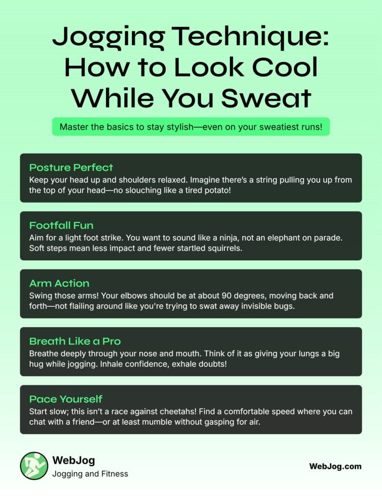 Jogging Technique Infographic